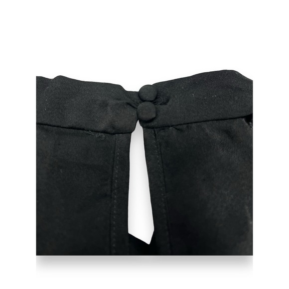 Heartloom Beatriz Top, Lace Short Sleeve, Elastic waist Satin Blouse | S, Black - Picture 12 of 14